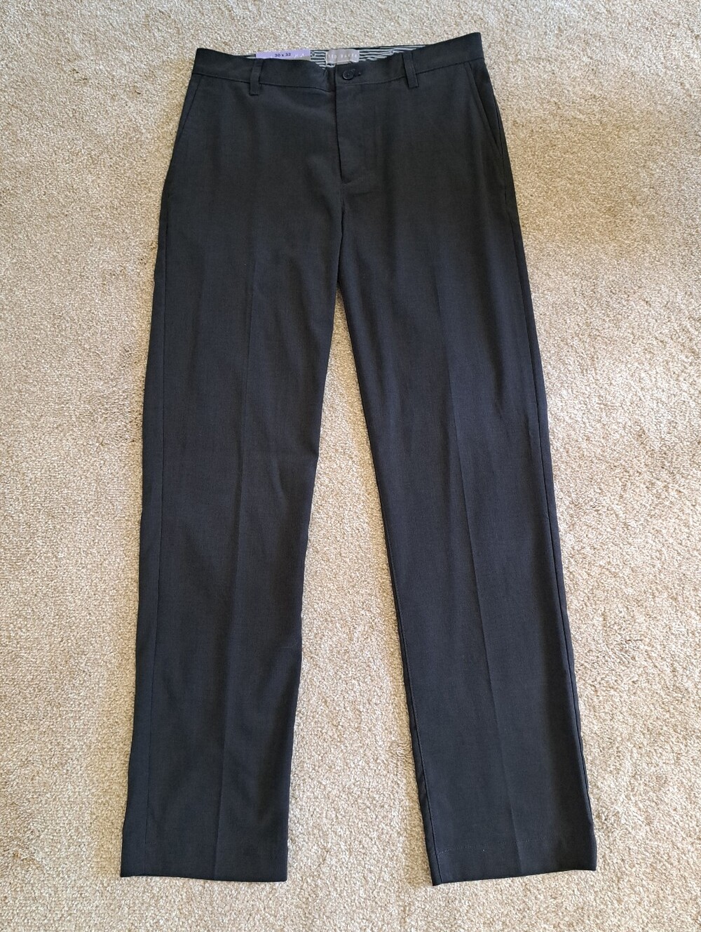 Ted Baker Grey Mens Dress Pants Size 30X32 Straight Leg Classic Business Classic